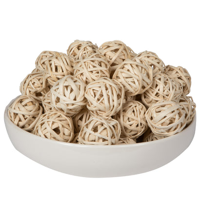 Vickerman Natural Botanicals 2.4" Kambu Ball Bleached. Includes 50 pieces per Pack.