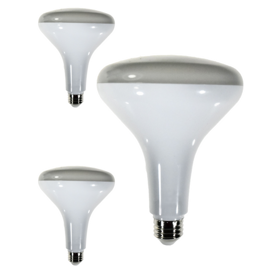 Damar BR40 LED Flood Light Bulb 9W 650 Lumen E26 Medium Base 3500K Neutral White for Interior Home Decor Kitchen Recessed Can Light Bulbs 120V 110° Beam Angle White Finish Pack of 3