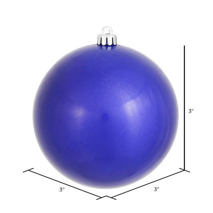 Vickerman 3" Cobalt Candy Ball Ornament 12 per Bag