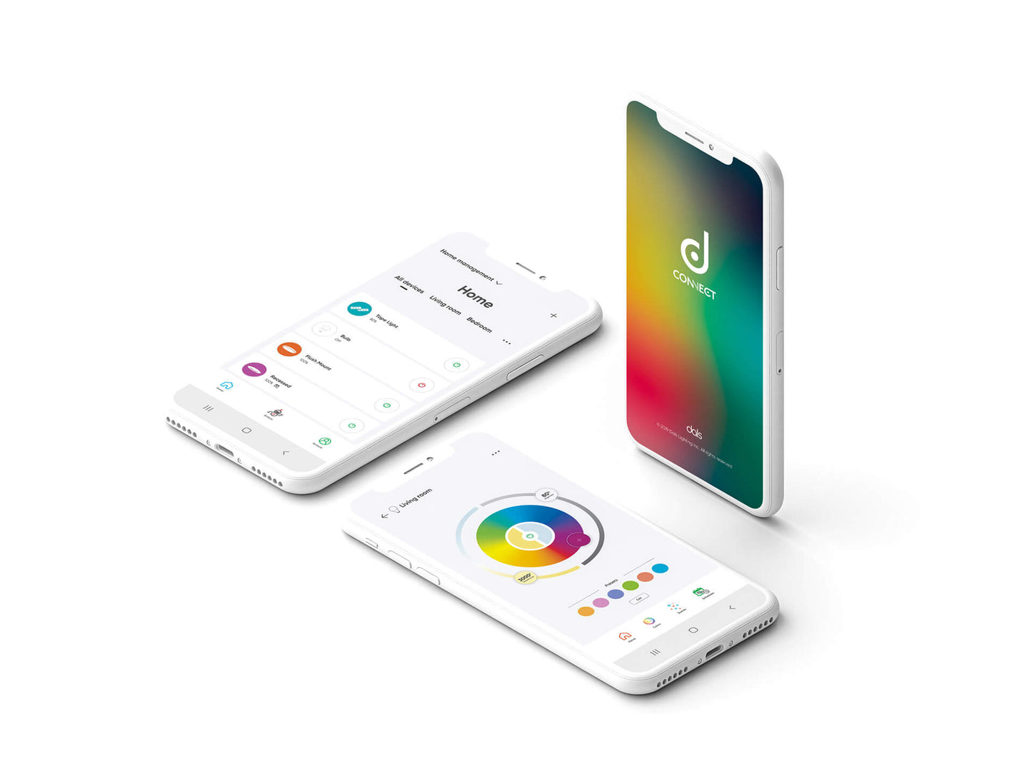 DALS Lighting Linear Flush Mount, 1-Light Under Cabinet Linear Kit, Smart RGB+CCT, White