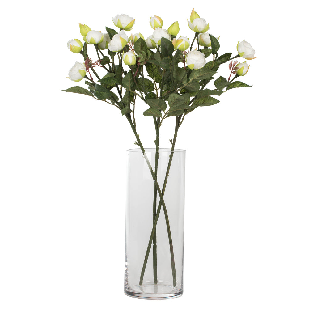 Vickerman 20.5'' Artificial Tea Rose Spray. Includes 3 sprays per pack.