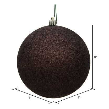 Vickerman 8" Chocolate Glitter Ball Ornament