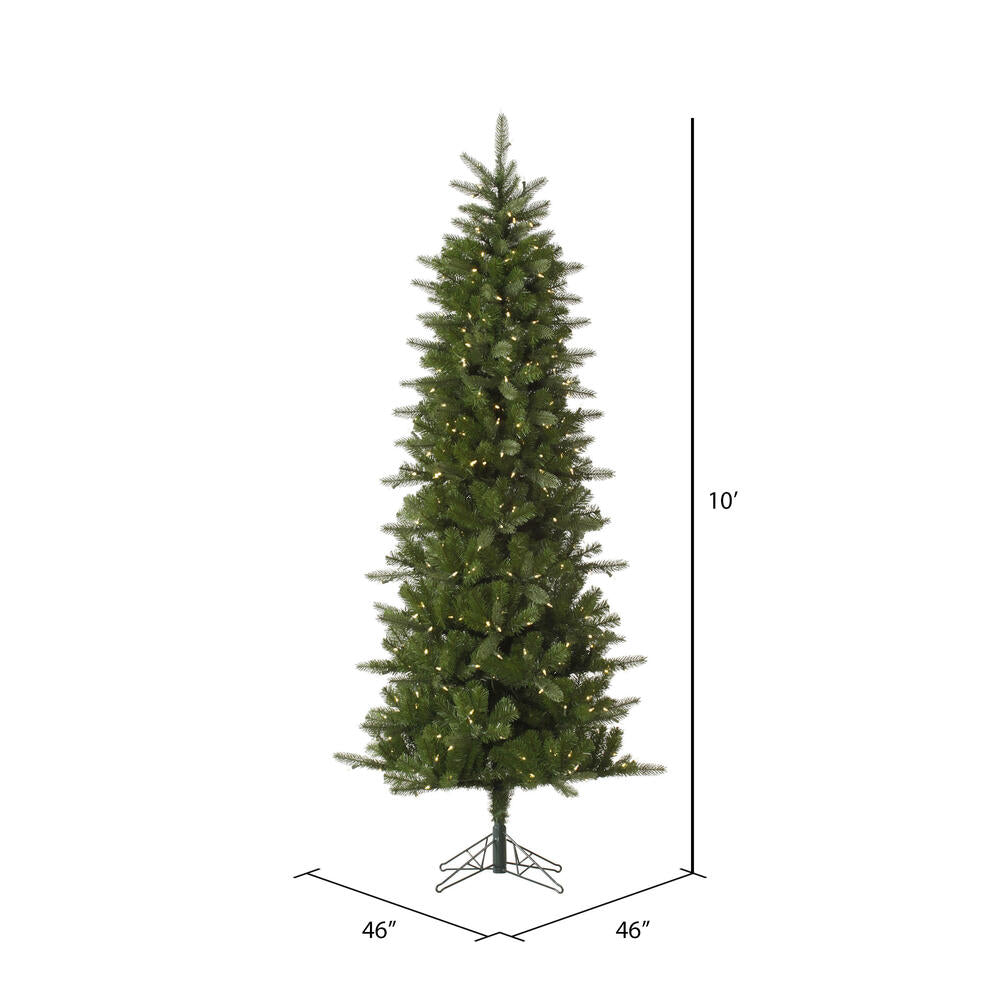 Vickerman 10' Carolina Pencil Spruce Artificial Christmas Tree Warm White Dura-Lit® LED Lights