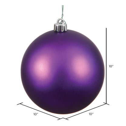 Vickerman 10" Plum Matte Ball Ornament