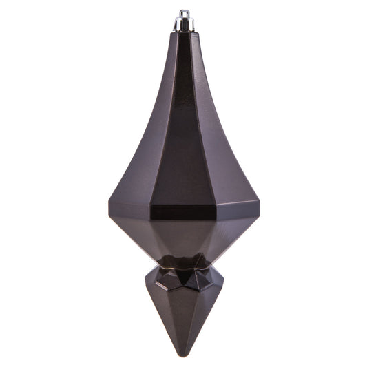 Vickerman 8" Gunmetal Candy Finish Diamond Finial Ornament Pack of 2