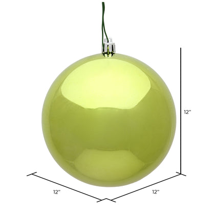 Vickerman 12" Lime Shiny Ball Ornament