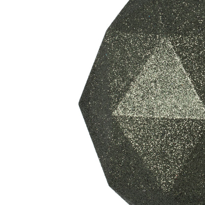 Vickerman 6" Wrought Iron Glitter Geometric Ball 4/Bg