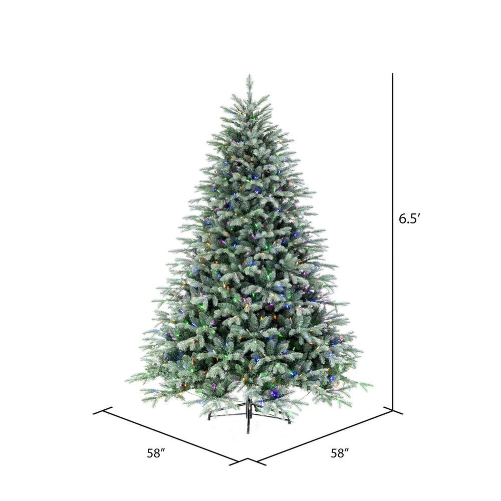 Vickerman 6.5' x 58" Imperial Blue Spruce Artificial Christmas Tree LED Color Changing Mini Lights