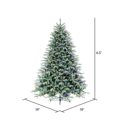 Vickerman 6.5' x 58" Imperial Blue Spruce Artificial Christmas Tree LED Color Changing Mini Lights