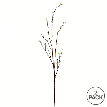 Vickerman 53" Artificial Goat Willow Spray. Includes 2 sprays per pack.