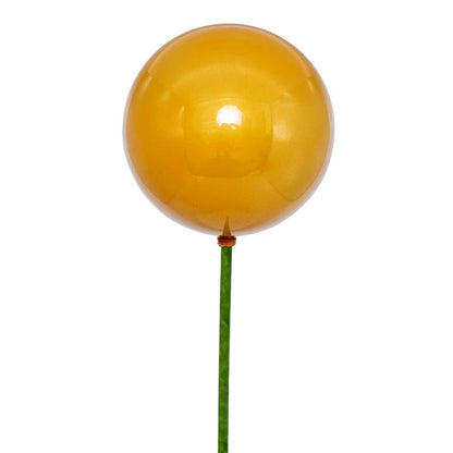 Vickerman 4" x 18" Gold Pearl Ball Ornament Stick 6 per bag.