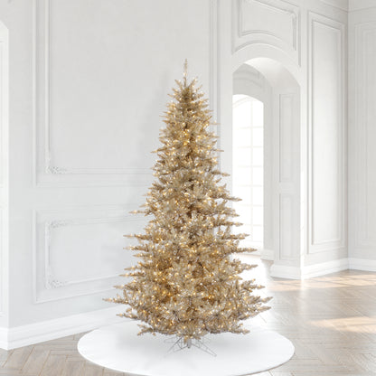 Vickerman 7.5' Champagne Fir Artificial Christmas Tree Warm White Dura-lit LED Lights