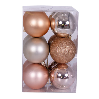 Vickerman 3" Rose Gold Oat and Café Latte Ornament Assortment 12 per box.