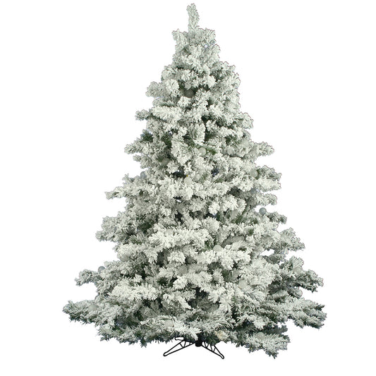 Vickerman 7.5' Flocked Alaskan Pine Artificial Christmas Tree Unlit