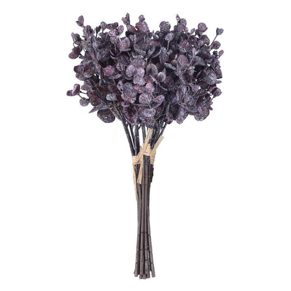 Vickerman 14" Purple Artificial Eucalyptus Bundle 3 per bag.