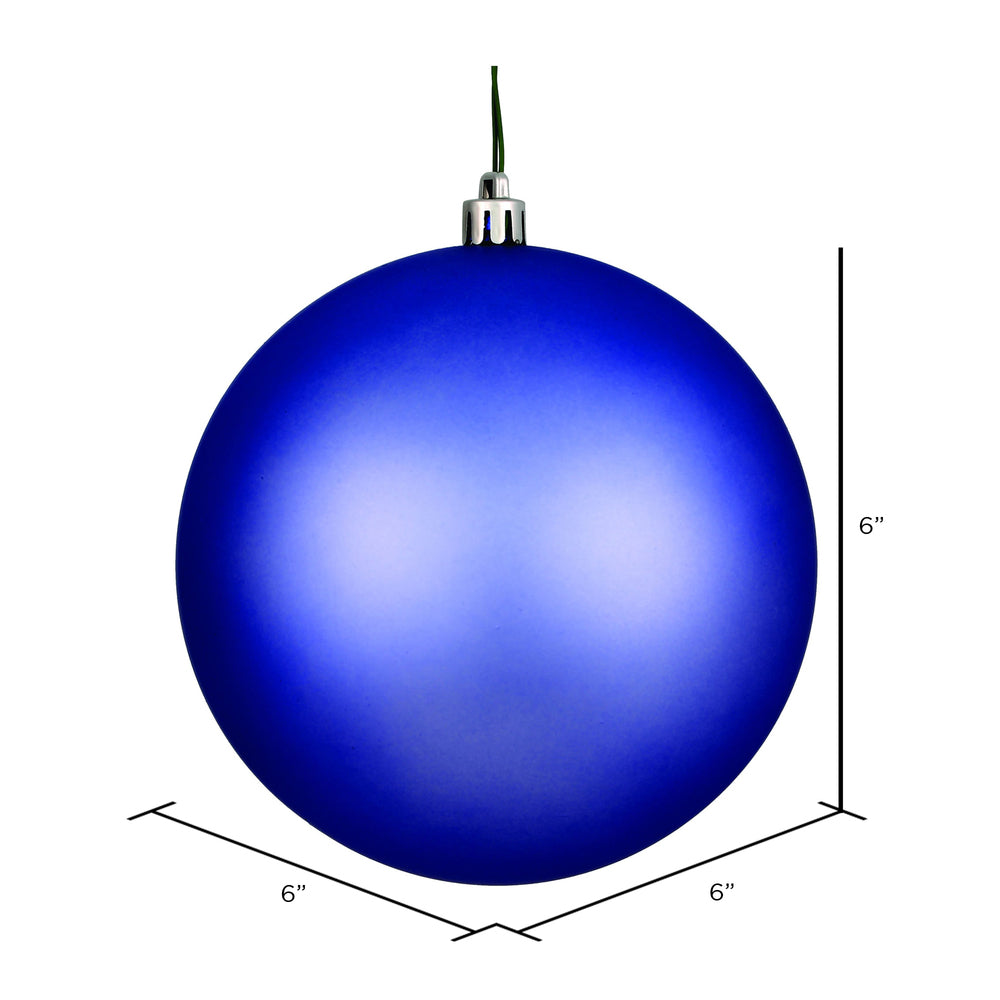 Vickerman 6" Periwinkle Matte Ball Ornament 4 per Bag