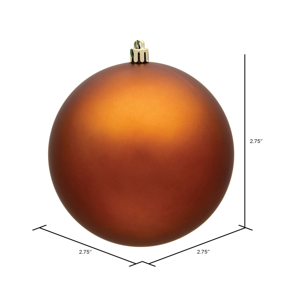 Vickerman 2.75" Copper Matte Ball Ornament 12 per Bag