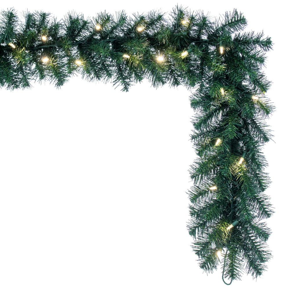 Vickerman 9' Douglas Fir Artificial Christmas Garland Warm White LED Lights