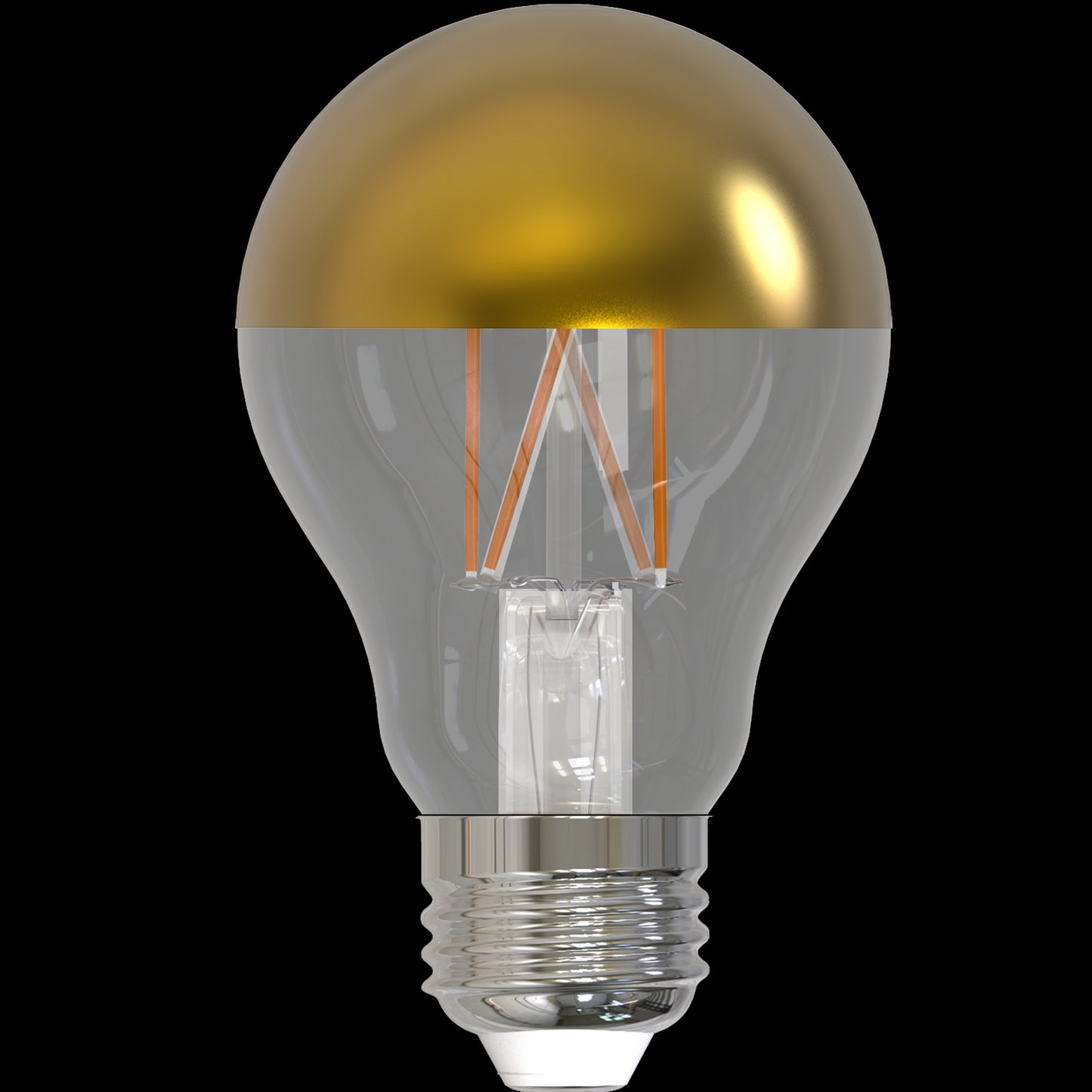 BULBRITE 5W LED A19 2700K FILAMENT HALF GOLD E26 BASE FULLY COMPATIBLE DIMMING