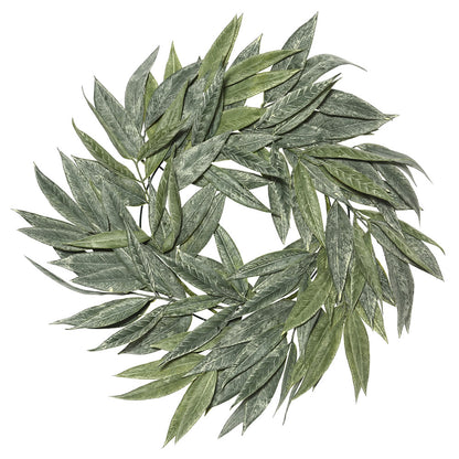 Vickerman 24" Artificial Green Muddy White Willow Wreath.
