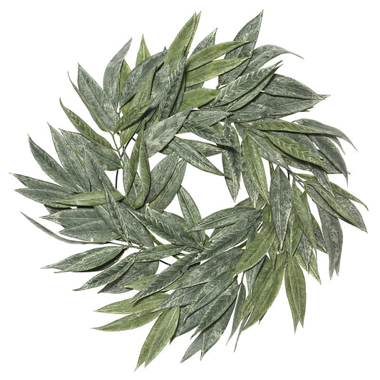 Vickerman 24" Artificial Green Muddy White Willow Wreath.