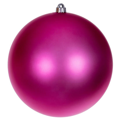 Vickerman 12" Hot Pink 4-Finish Ball Ornament Set 4 per box.