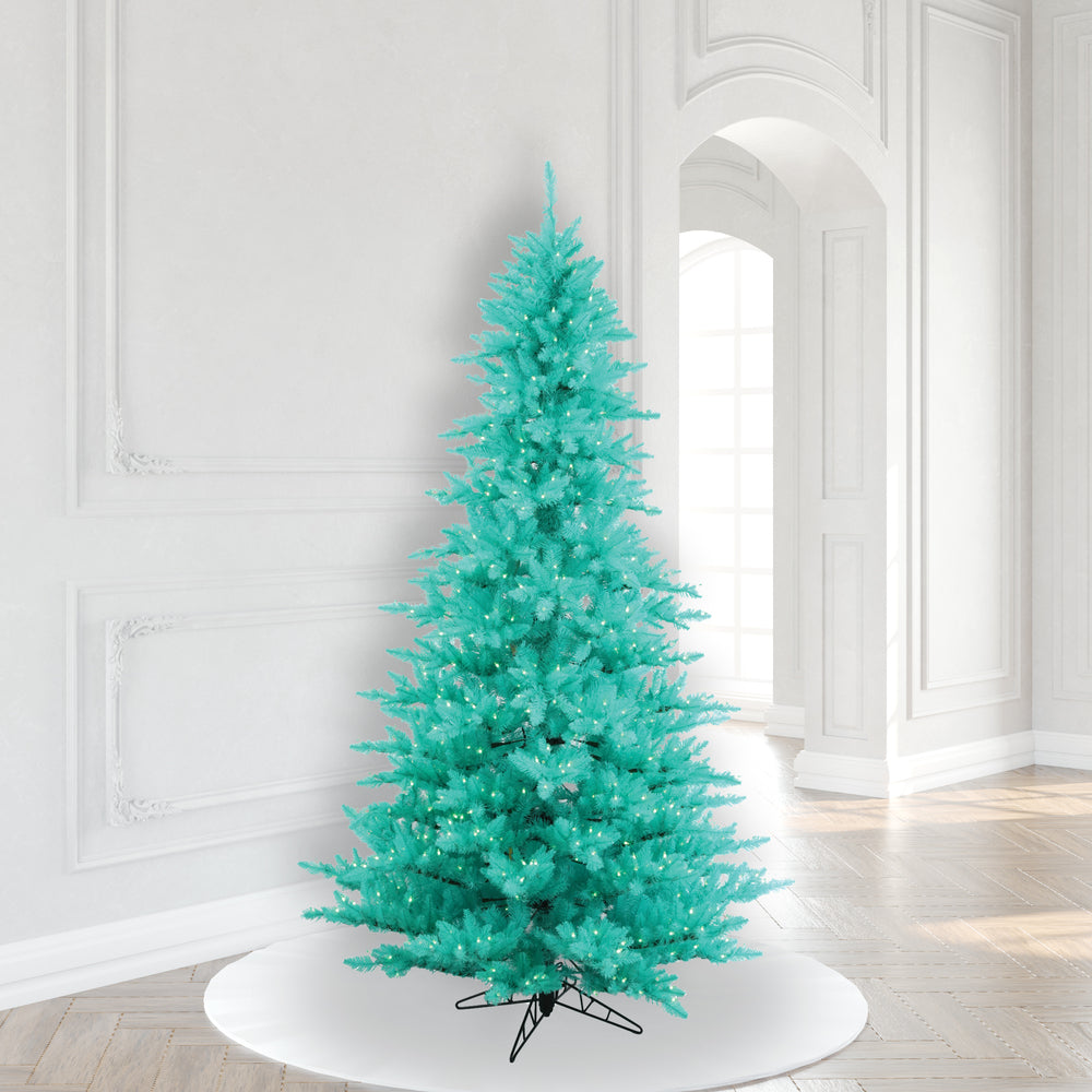 Vickerman 7.5' Aqua Fir Artificial Christmas Tree Aqua Dura-lit LED Lights