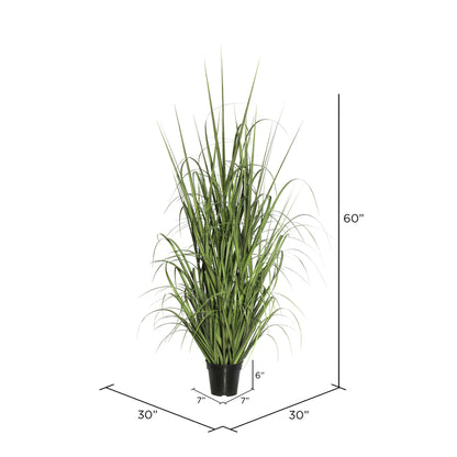Vickerman 60" Artificial Green Potted Ryegrass.