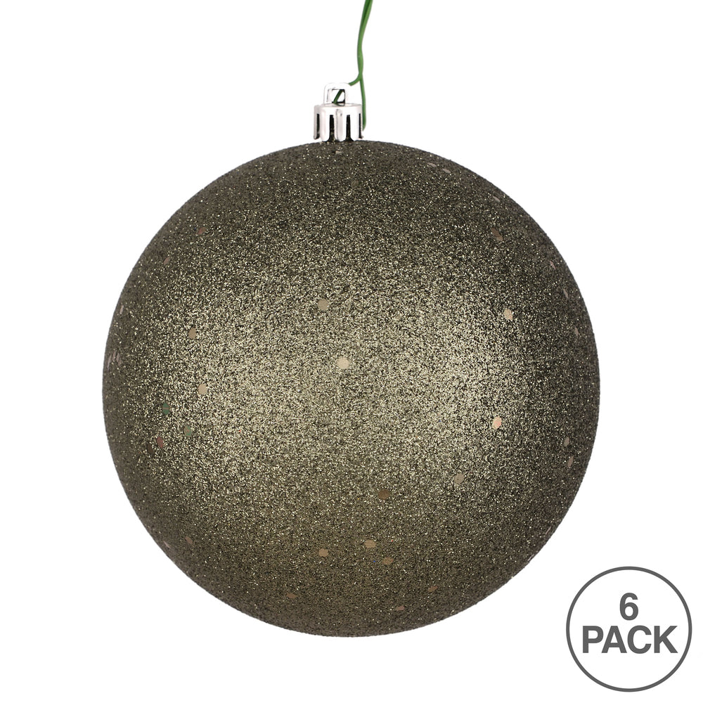 Vickerman 4" Wrought Iron Sequin Ball Ornament 6 per Bag