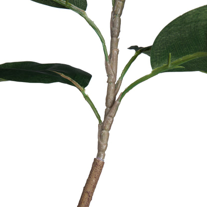 Vickerman 6' Potted Artificial Green Rubber Tree.