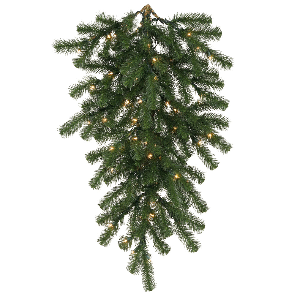 Vickerman 42" Douglas Fir Artificial Christmas Teardrop Clear Dura-lit Incandescent Mini Lights