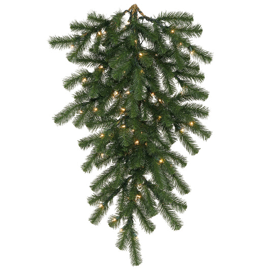 Vickerman 42" Douglas Fir Artificial Christmas Teardrop Clear Dura-lit Incandescent Mini Lights