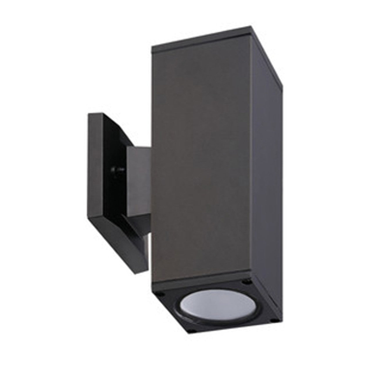 ASD Lighting BULB Square Outdoor Wall Cylinder, Up and Downlight Fixture, 120V, 60W Max, 11.81", 50°, Bronze Finish