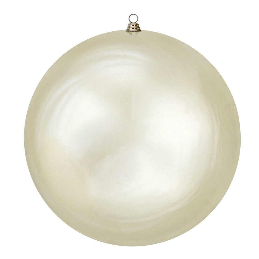 Vickerman 20" Giant Shiny Champagne Ball Christmas Ornament UV Resistant