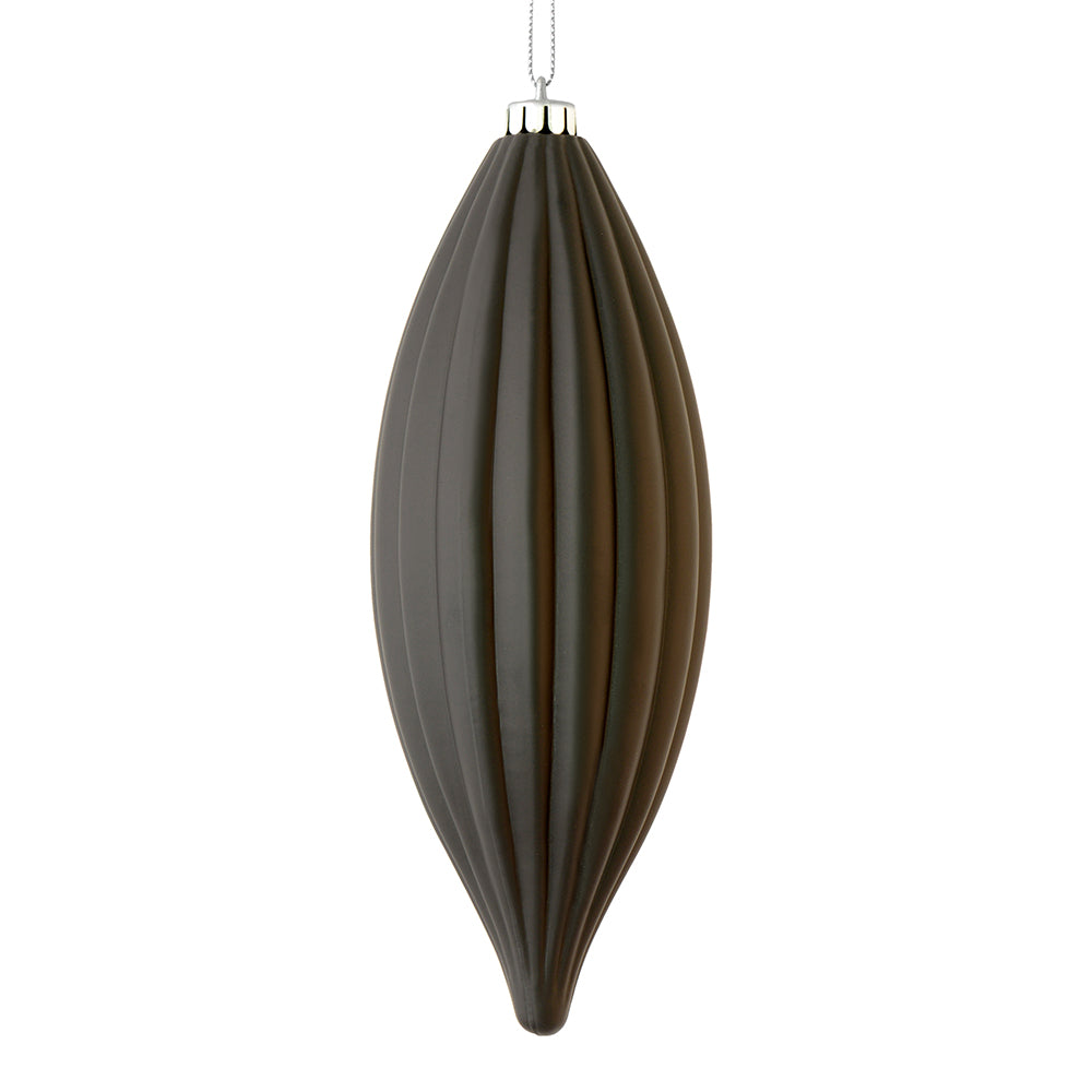 Vickerman 8" Black Matte Line Finial Ornament Pack of 4