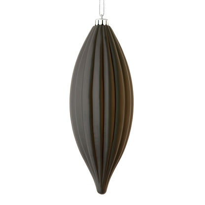 Vickerman 8" Black Matte Line Finial Ornament Pack of 4