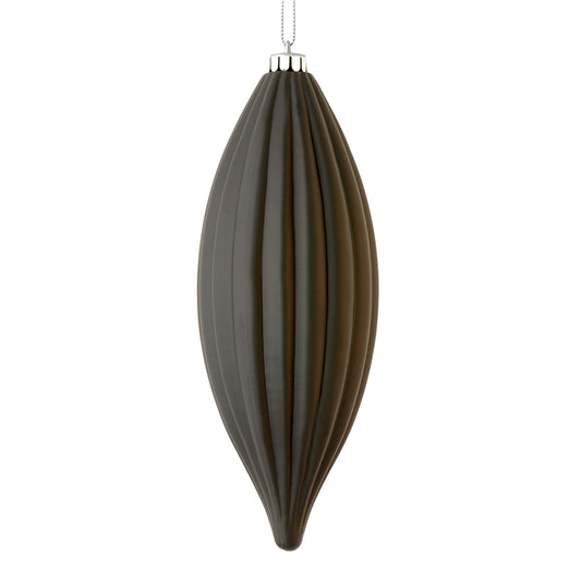 Vickerman 8" Black Matte Line Finial Ornament Pack of 4