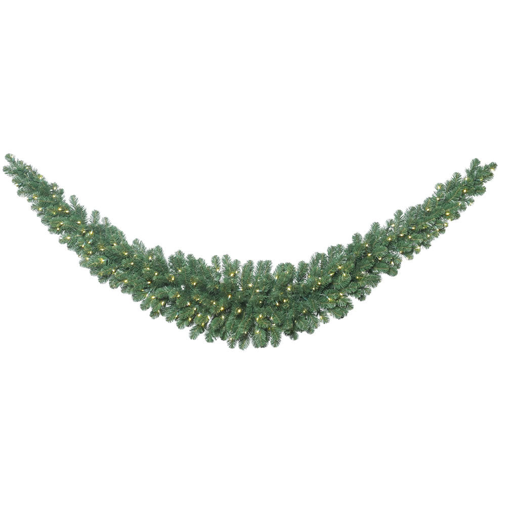 Vickerman 9' Oregon Fir Artificial Christmas Swag Garland Warm White LED Lights