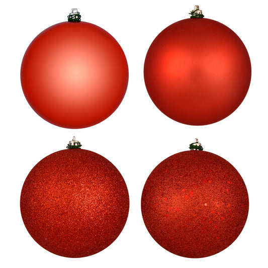 Vickerman 10" Bittersweet 4-Finish Ball Ornament Assortment 4 per Bag