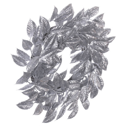 Vickerman 24" Silver Artificial Gardenia Glitter Wreath.