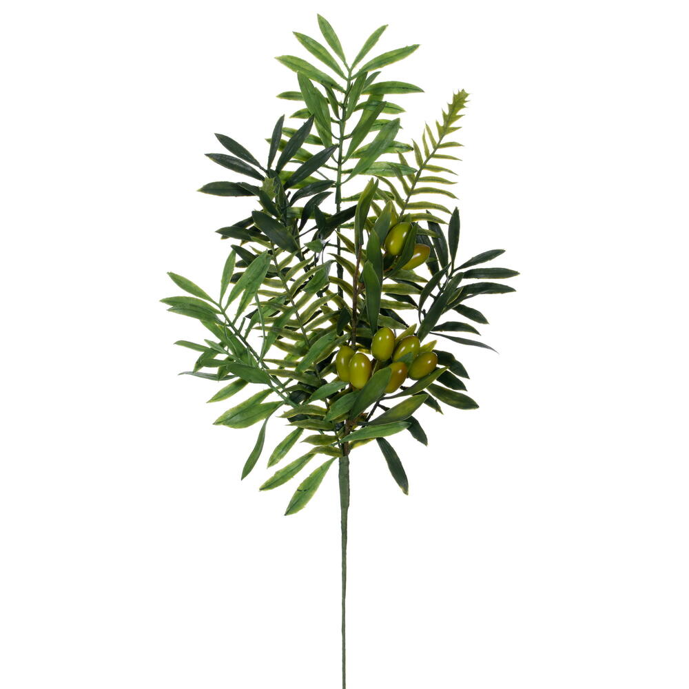 Vickerman 20.5" Artificial Mixed Olive Leaf Spray. 3 pieces per bag.