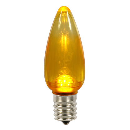 Vickerman C9 Transparent Plastic LED Yellow Dimmable Bulb E17 Nickel Base 25 per bag