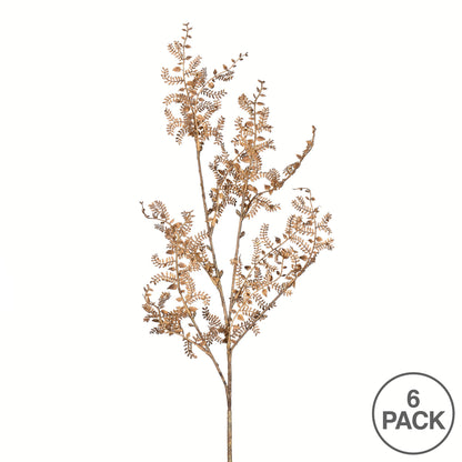 Vickerman 27" Artificial Snake Fern Spray. Includes 6 sprays per pack.