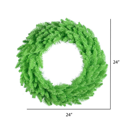 Vickerman 24" Lime Fir Artificial Christmas Wreath Lime Dura-Lit LED lights.
