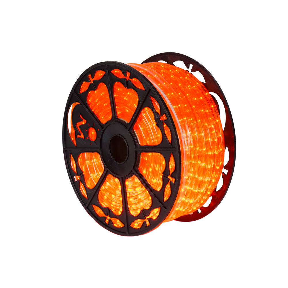 Vickerman 150' x .5" Orange LED Rope Light Spool 120 Volt.