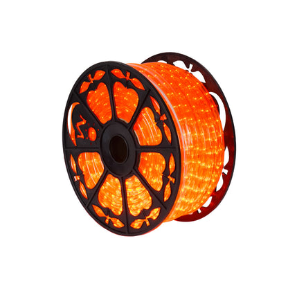Vickerman 150' x .5" Orange LED Rope Light Spool 120 Volt.