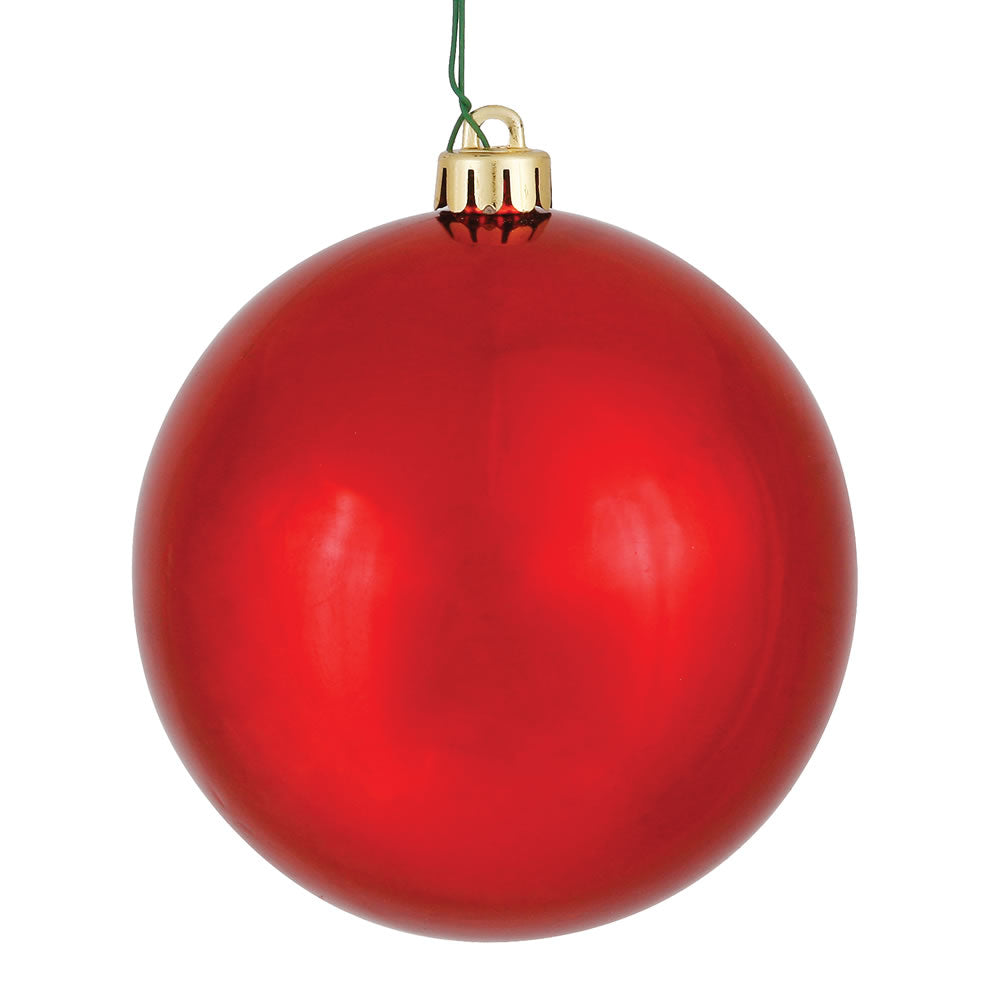Vickerman 12" Red Shiny Ball Ornament