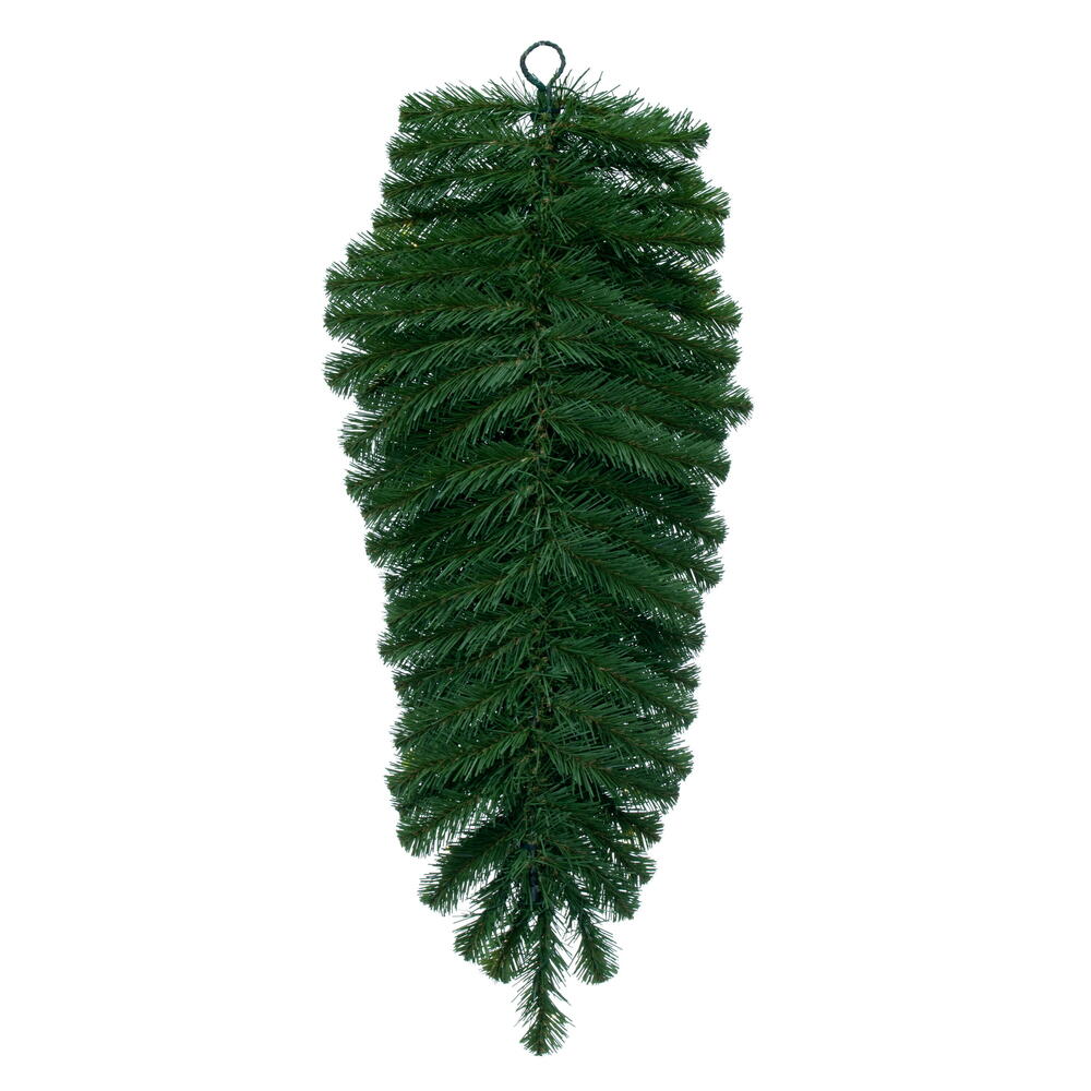 Vickerman 48" Deluxe Sequoia Pine Artificial Pre-Lit Teardrop with 100 Warm White Single Mold 5mm Wide Angle Lights and 193 Realistic PVC Tips and Heavy Duty .22 Gauge Wire
