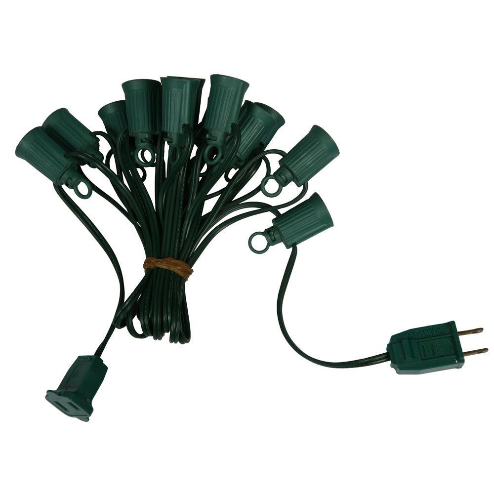 Vickerman 25' C7 Socket String Green Wire