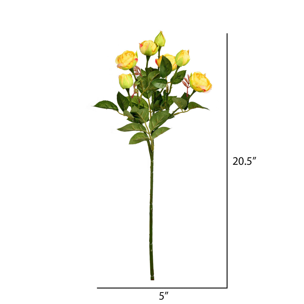 Vickerman 20.5'' Artificial Tea Rose Spray. Includes 3 sprays per pack.
